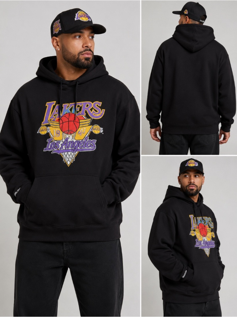 NWT Mitchell & Ness Los Angeles Lakers Hoodie Black Men’s 3XL NBA
